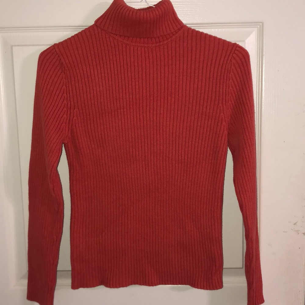 Orange Turtle Neck Sweater